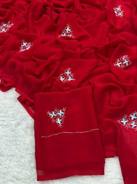 Georgette Saree with Handwork