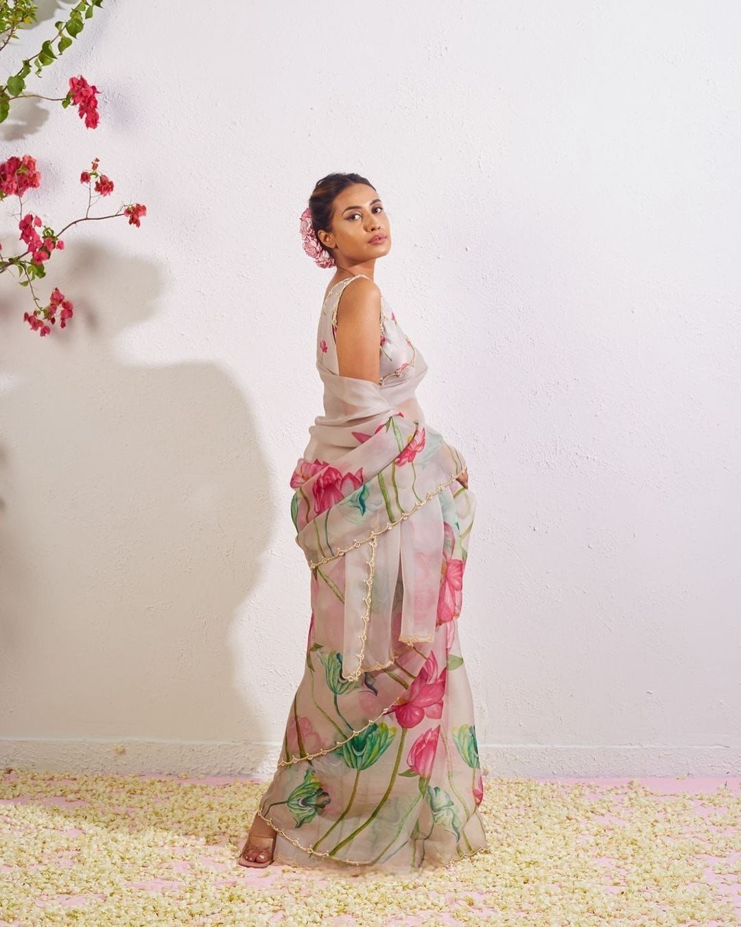 Present a New Exclusive Floral Handwork Saree Collection by liecryart