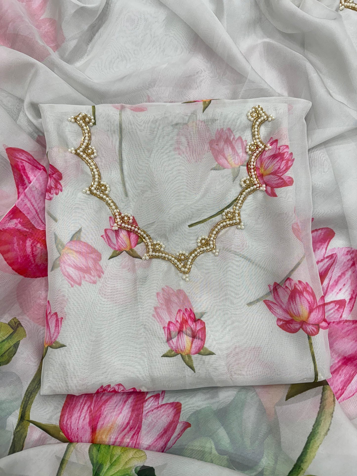 Present a New Exclusive Floral Handwork Saree Collection by liecryart