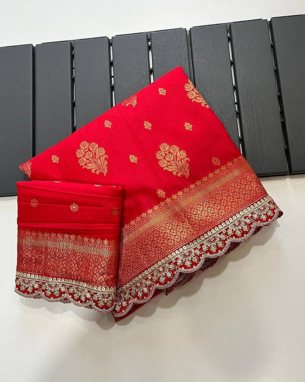 Graceful Designer Saree with Rich Golden Accents