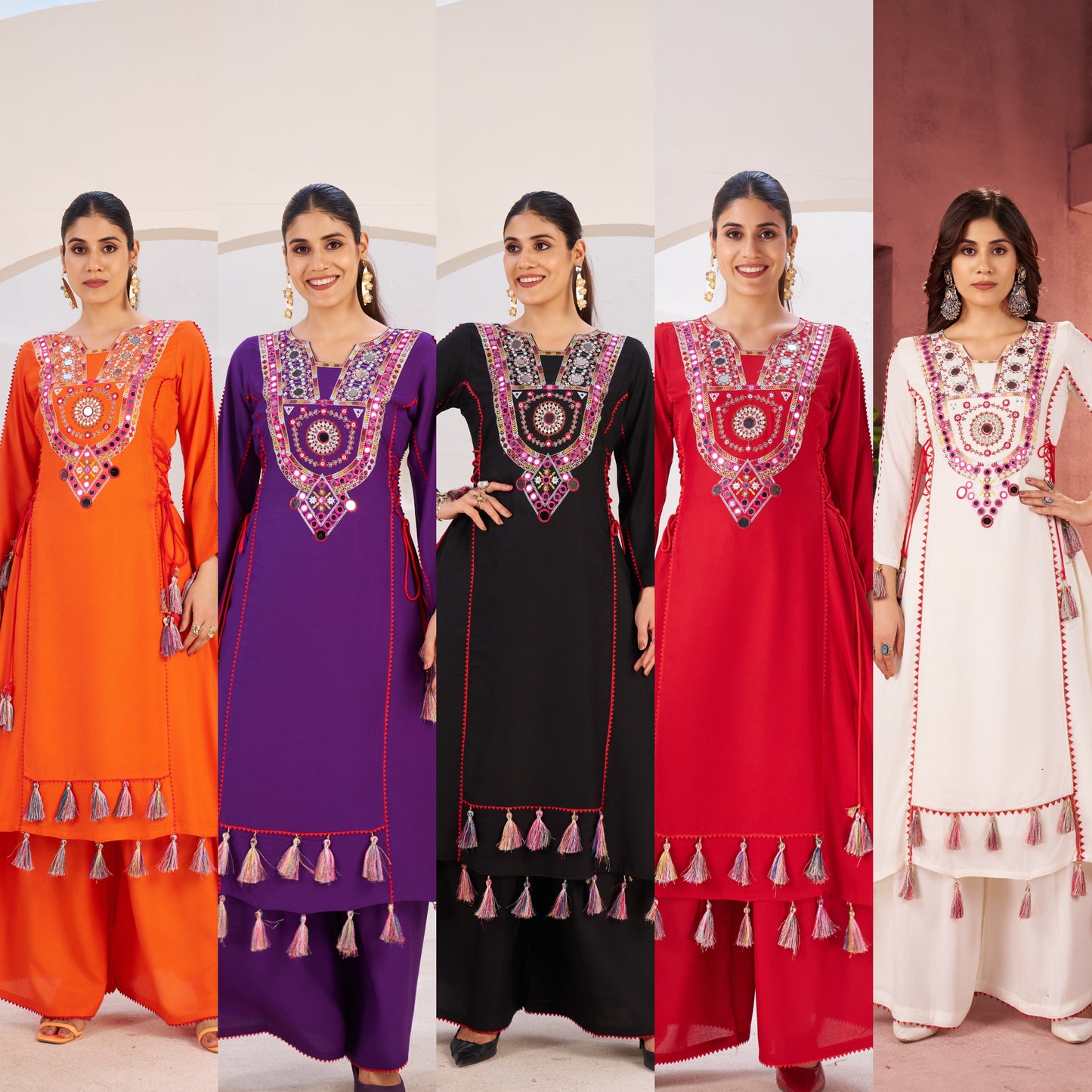 Stylish Palazzo Cord-Set – Thread & Real Mirror Work