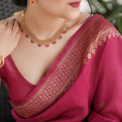 KANJIVARAM LUXURIOUS COMFORTABLE SOFT LITCHI SILK SAREE