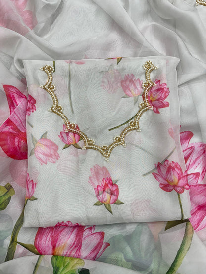 Present a New Exclusive Floral Handwork Saree Collection by liecryart