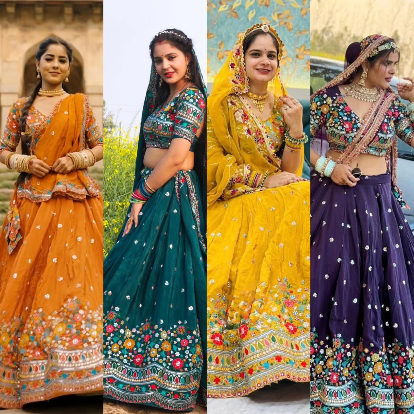 Elegant Foux Georgette Lehenga Choli Set | Thread & Sequin Work | Full Stitched Lehenga with Side Zip