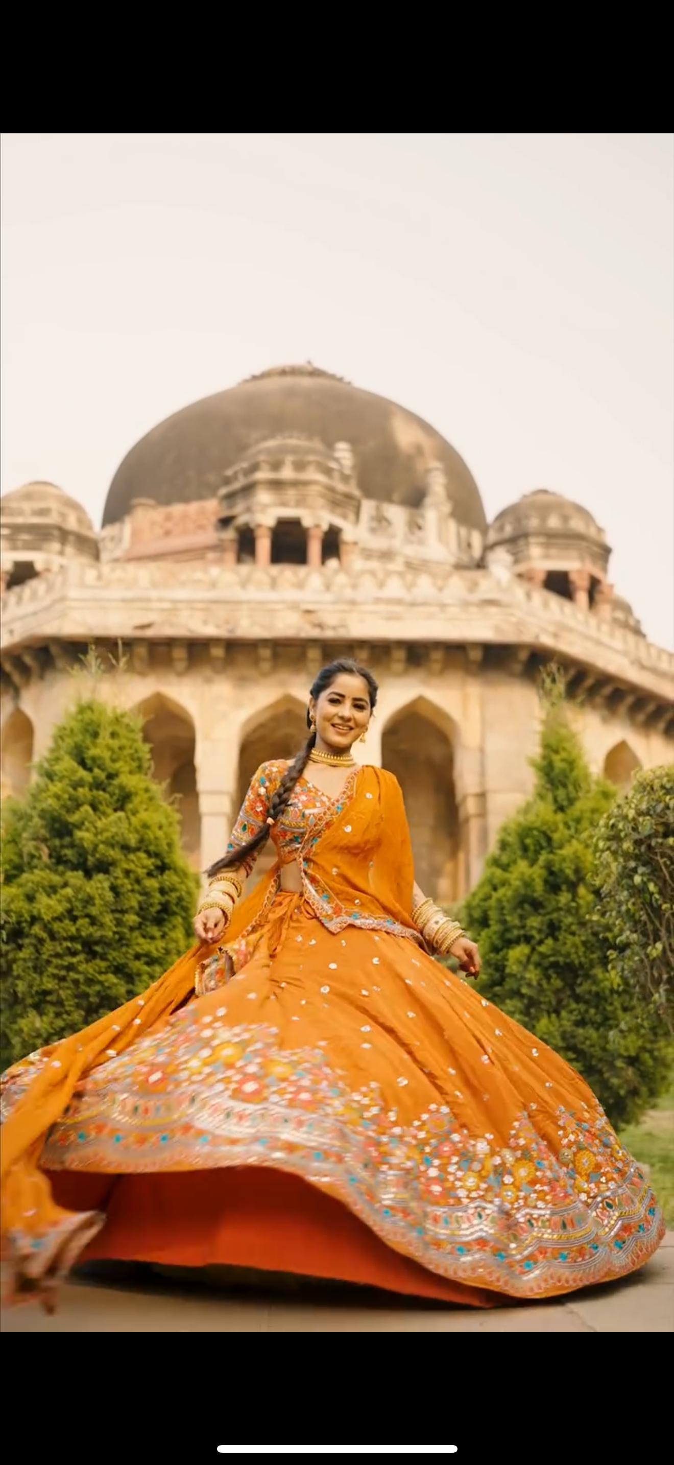 Elegant Foux Georgette Lehenga Choli Set | Thread & Sequin Work | Full Stitched Lehenga with Side Zip