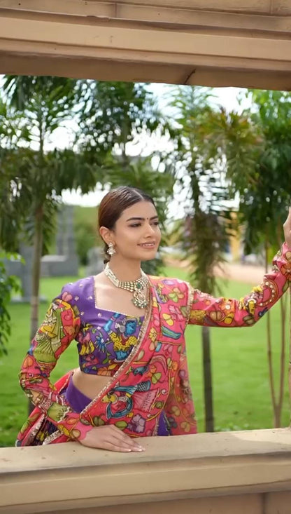 Floral Fantasy: Kalamkari Lehengas for a Majestic Look