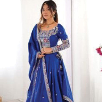 Natural Crepe Silk Lehenga Choli with Dupatta | Coding Dori, Thread & Sequin Work | 9 Colors | Semi-Stitched