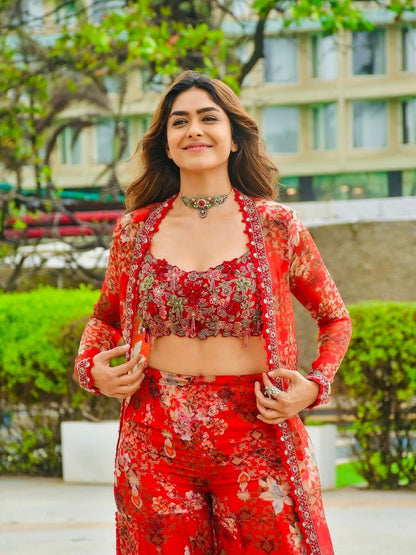 Liecryart Elegant Tibby Silk Designer Sharara Set – Thread & Sequence Work with Digital Print, Festive & Wedding Wear