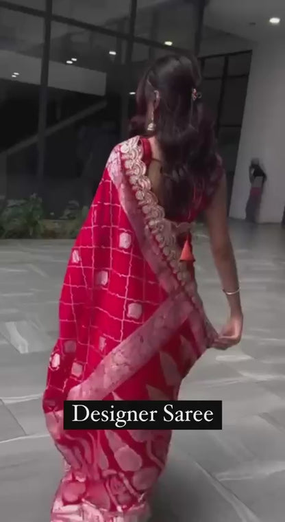 Liecryart Kota Silk Designer Saree – Jacquard with Coding & Sequence Lace Work, Mono Benglori Silk Blouse